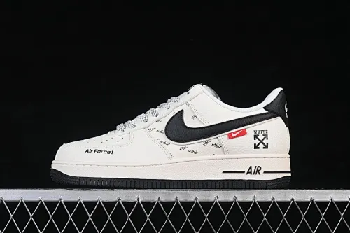 All categories Nk Air Force 1 Air Force series Nk Air Force 1 Low Air Force low top Nike Air Force 1'07 Low joint beige black hook Air Force 1 low top casual sneakers SM6668-117